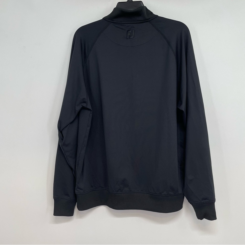Mens FJ Footjoy  1/4 Zip Golf Stretch Pullover  Black Size M - Picture 2 of 10